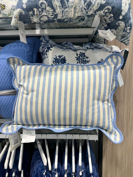 Striped scalloped pillow at tjmaxx! Blue pillows, boys bedroom, scalloped pillow, girls bedroom blue and white decor coastal grandmillennial tjmaxx find 

#LTKSaleAlert #LTKHome #LTKFindsUnder50