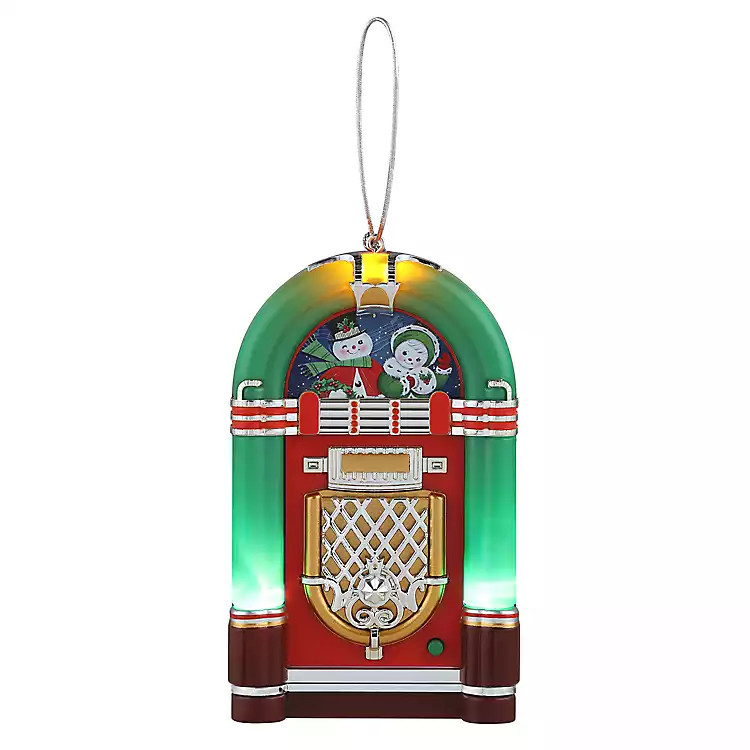 Green Mini Jukebox LED Christmas Ornament | Kirkland's Home
