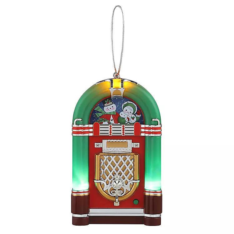 Green Mini Jukebox LED Christmas Ornament | Kirkland's Home