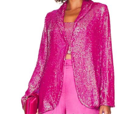 #pink #sequin #dressy #valentines #mothersday #bridal #party #pinkblazer #pinksequinblazer #sequinblazer #shimmeryblazer #shinypinkjacket #formal #homecoming

#LTKcurves #LTKHoliday #LTKGiftGuide