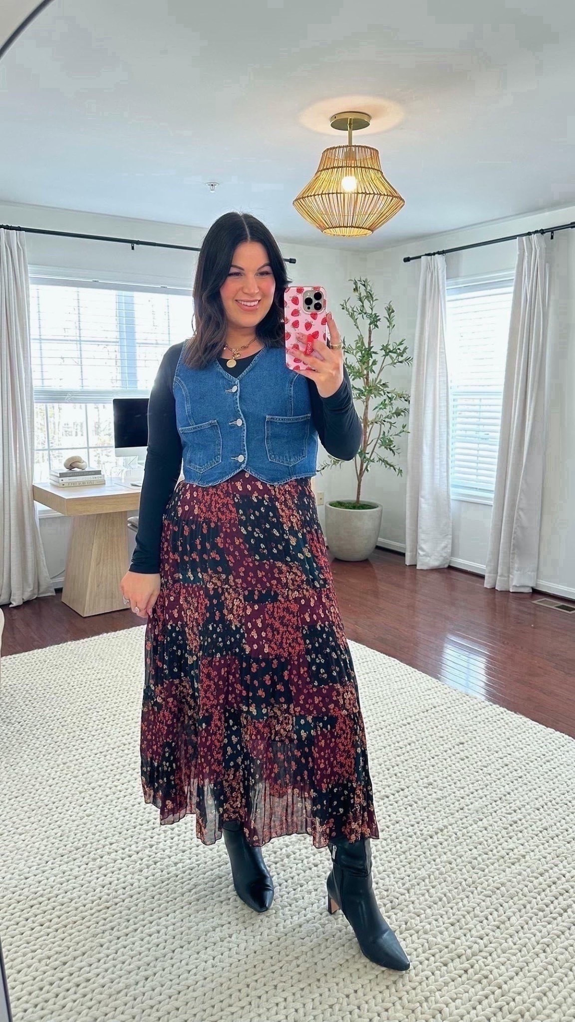 Pinterest inspired outfit as a size 12/14! Bralette, bodysuit, & skirt - size xl 
Vest - size large 
Boots - 10



#LTKMidsize #LTKSeasonal #LTKTall