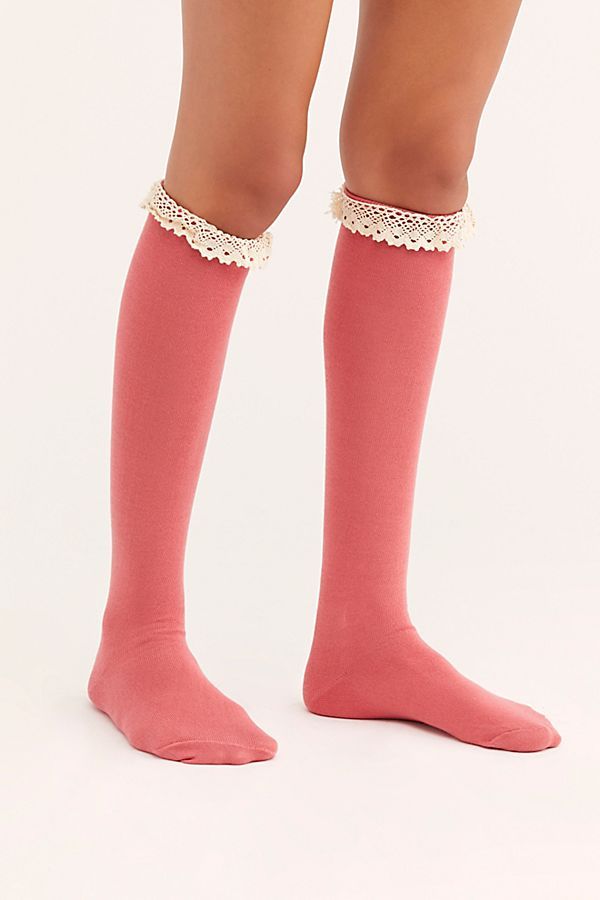 Charm School Ruffle Knee Socks | Free People (Global - UK&FR Excluded)