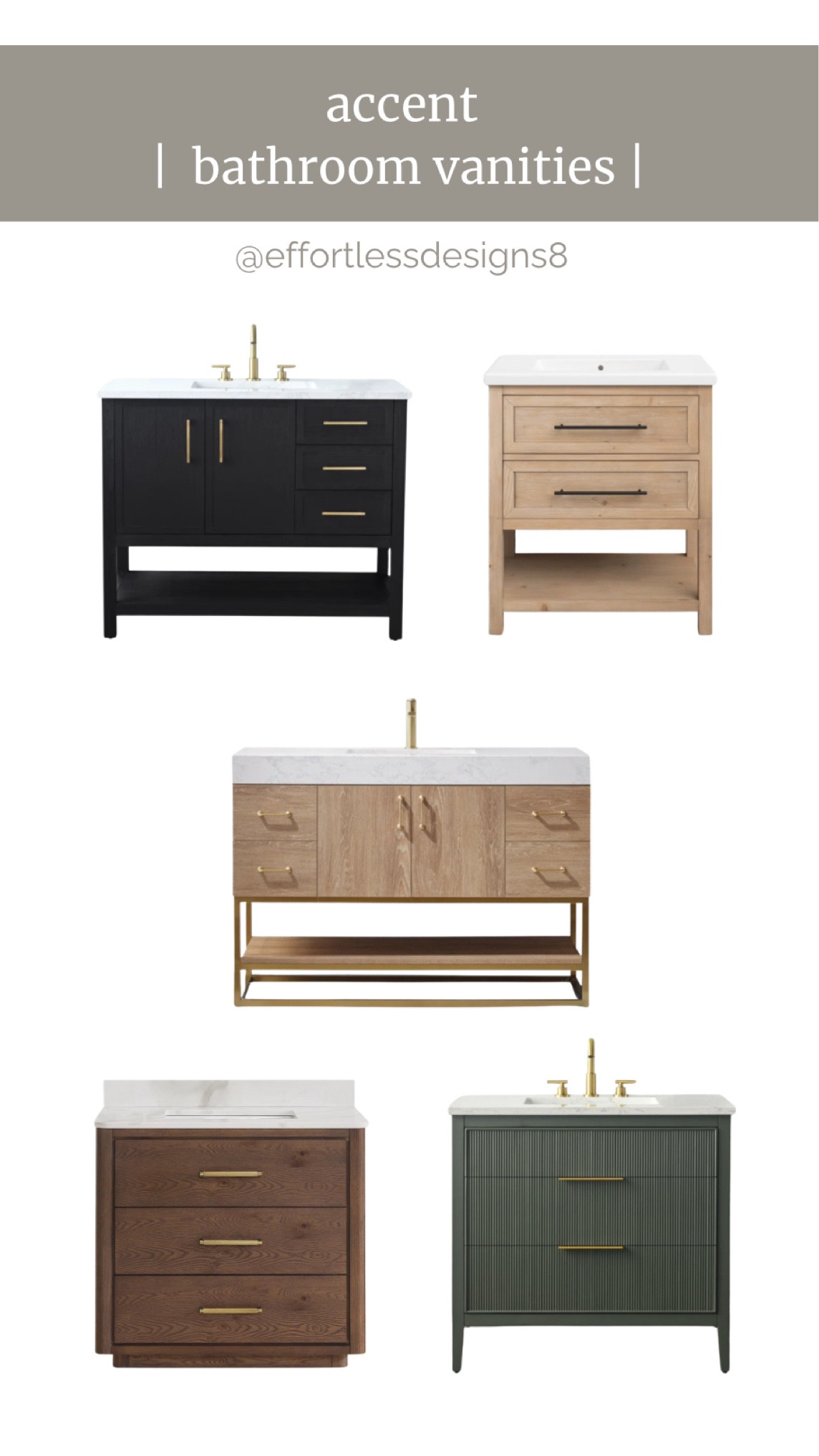 Accent bathroom vanities to make any small bathroom the highlight of the home. 

#bathroomdesign #modernhome #bathrooms

#LTKSummerSales #LTKHome