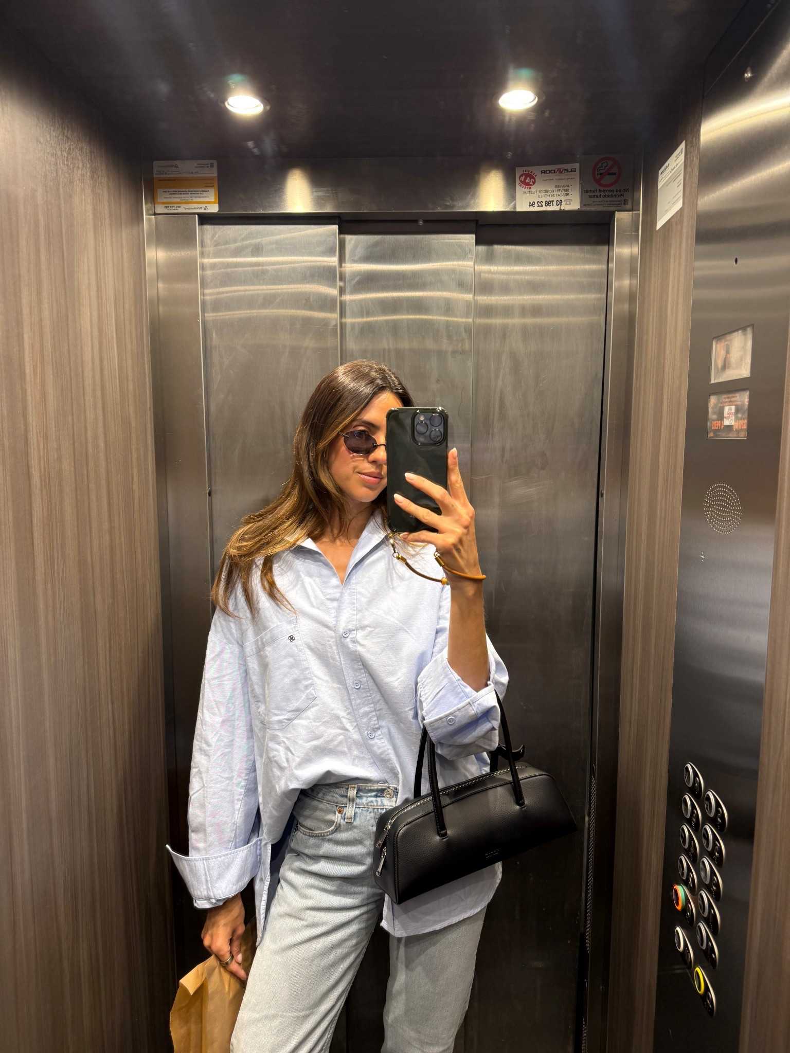 Size down 1-2 sizes in this shirt it’s very oversized. I’m wearing a US2 here 

#LTKootd