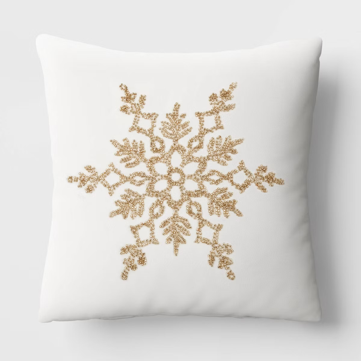 Mini Beaded Square Throw Pillow Light Off-White - Threshold™ | Target