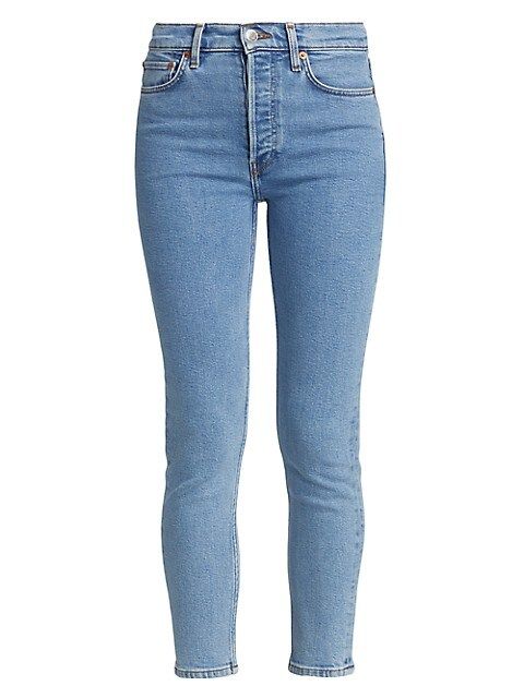 Re/done 90s Stretch High-Rise Ankle Jeans | Saks Fifth Avenue