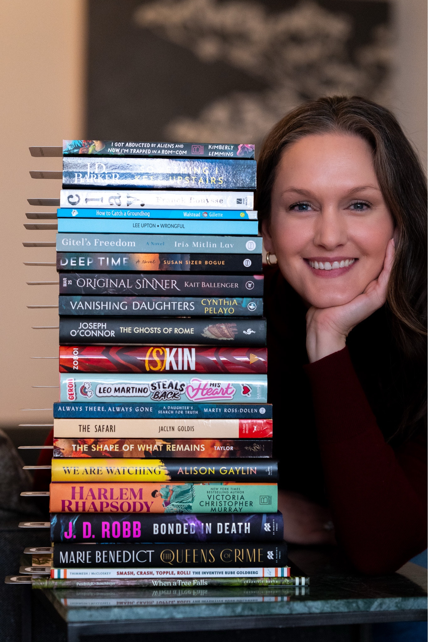 Dressed in a vibrant red turtleneck that brings a pop of warmth to the final days of winter, paired with her trusty jeans and elegant gold hoop earrings, she exudes effortless confidence. A stack of book mail sits invitingly before her, each title promising an escape, a revelation, or a quiet moment of reflection. As she flips through the pages, the world outside fades, leaving only the soft rustle of paper and the joy of discovery. In late February, with hints of spring just around the corner, she feels like the main character in her own life—bold, curious, and savoring the small joys that make life rich.

#LTKGiftGuide #LTKStyleTip #LTKFindsUnder50