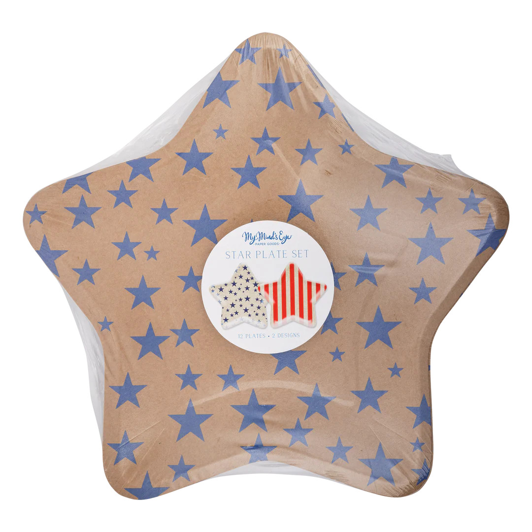 Kraft Star Shaped Paper Plate Set | My Mind's Eye
