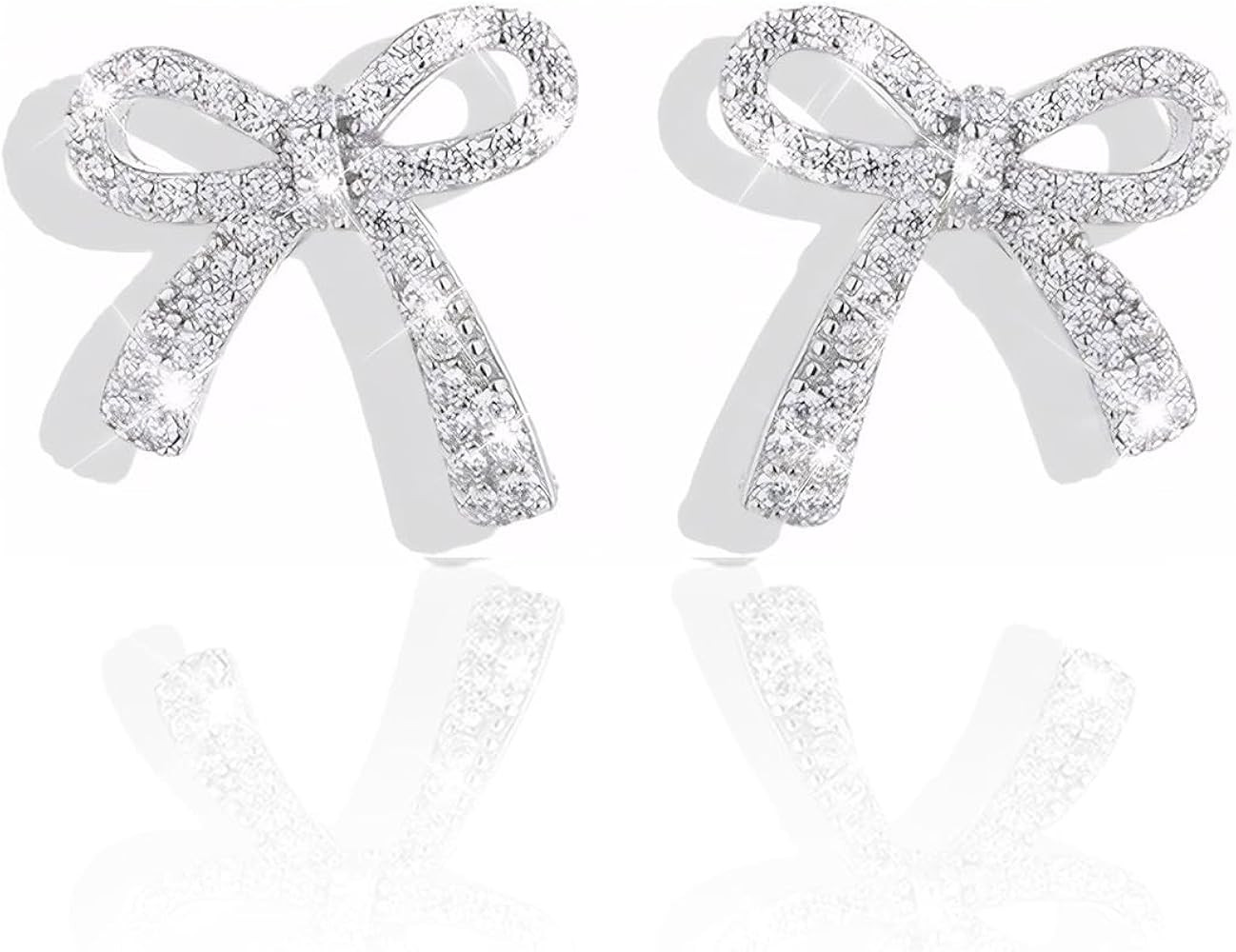 Gold Bow Earrings for Women, Long Tassel Chain Drop Earrings, Trendy Small Bow Earrings, Ribbon W... | Amazon (US)