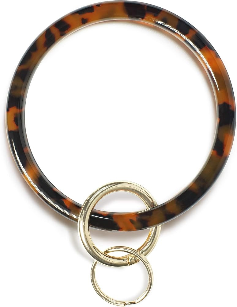 Heesch Bangle Key Ring Bracelet Keychain Key Ring Bracelet for Women, Acetate Circle Keyring for ... | Amazon (US)