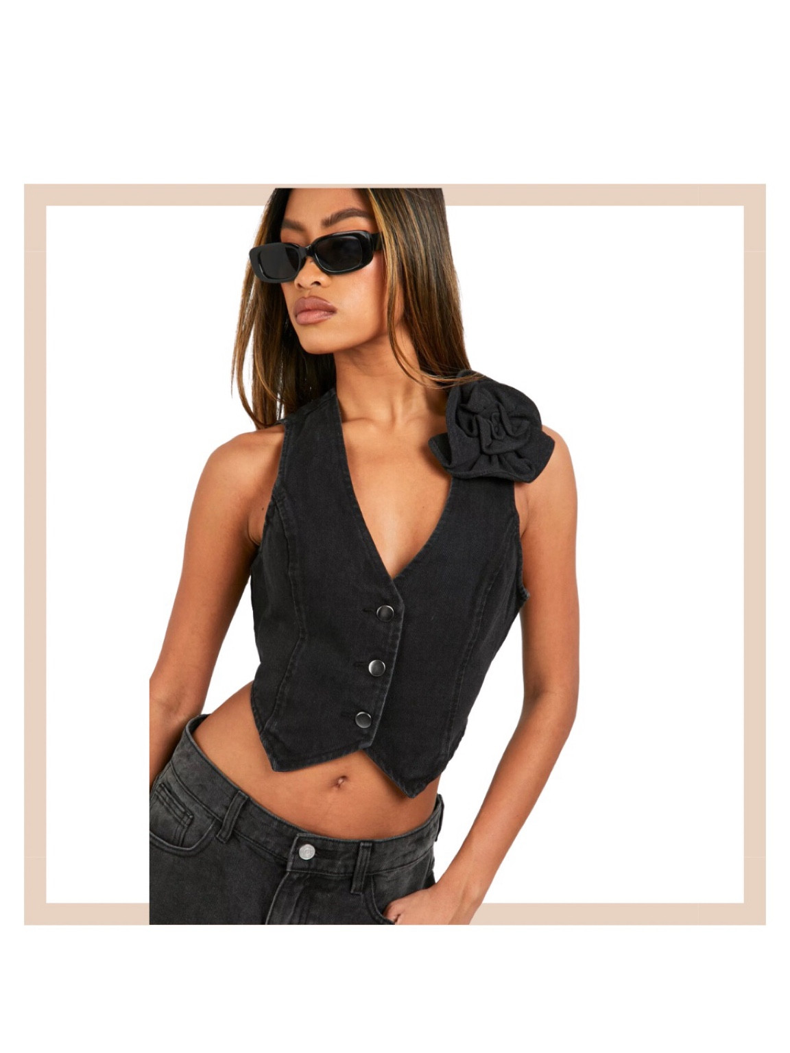 Jacquard Tie Waist Bustier Top curated on LTK