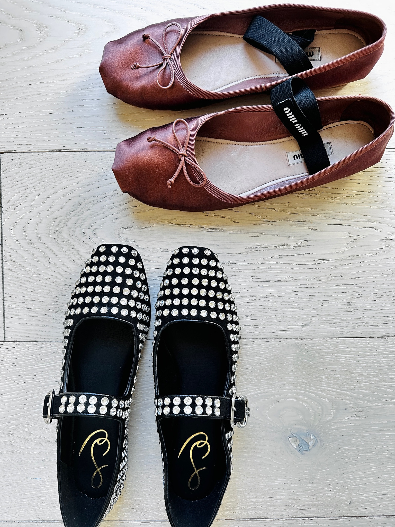 The two pair of flats I’ll be living in this Fall 

Ballet flats | Maryjane shoes | studded flats | silk flats | Miu Miu | Sam Edelman | holiday shoes | outfit inspo 

#LTKstyletip #LTKSeasonal #LTKparties