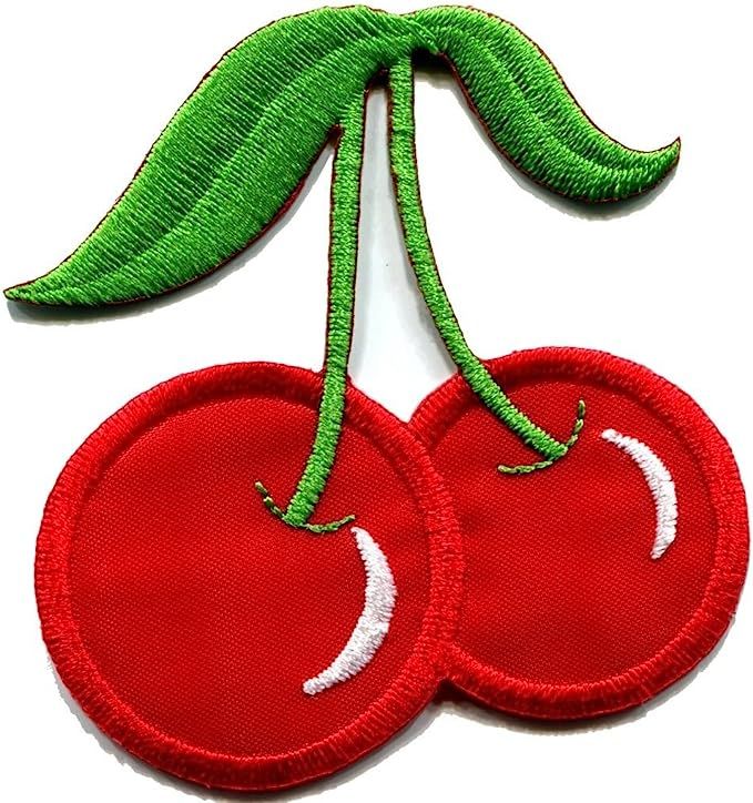 Cherry Cherries Fruit Applique Iron-on Patch S-285 | Amazon (US)