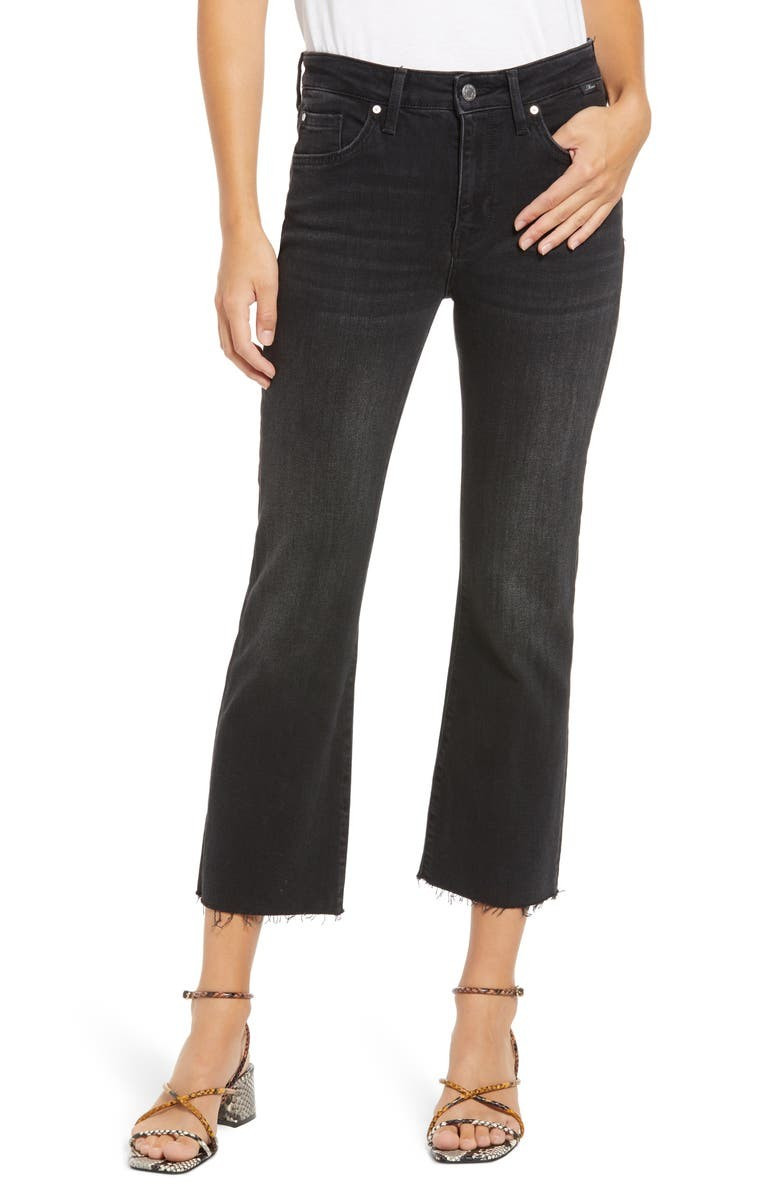 Anika High Waist Fray Hem Crop Flare Jeans | Nordstrom | Nordstrom
