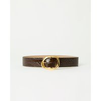 EDMOND CROCO LEATHER BELT | B-Low The Belt