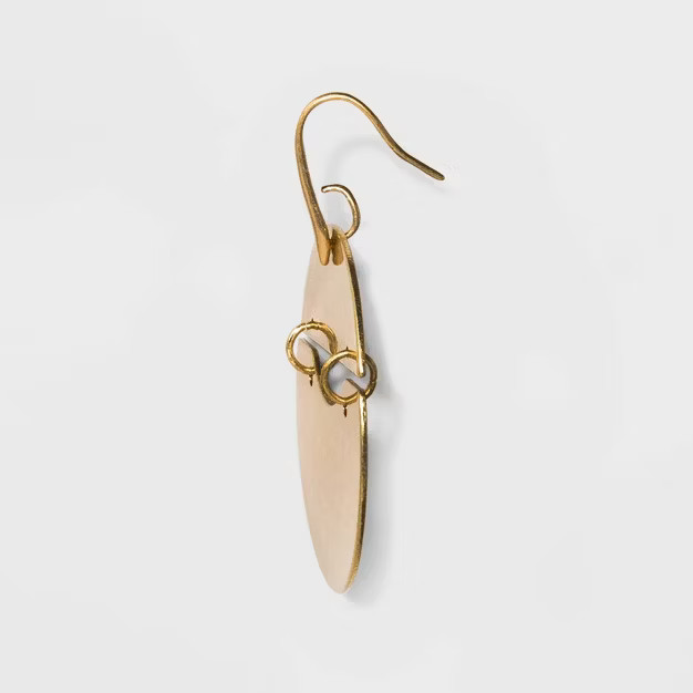 Rounded Shaky Drop Earrings - Universal Thread™ Gold | Target