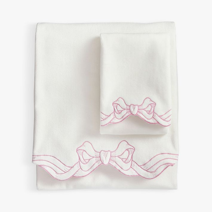LoveShackFancy Palace Bow Bath Towel | Pottery Barn Teen
