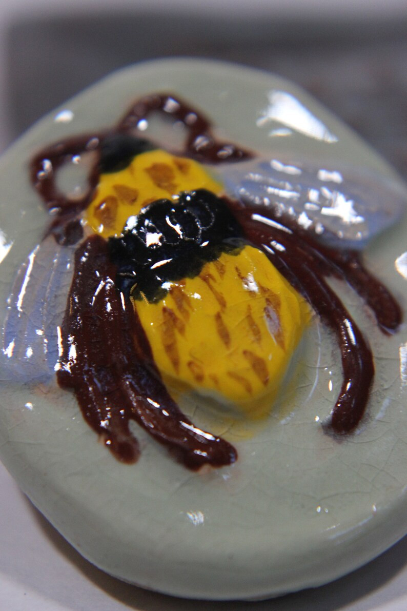 Ceramic Bee Tile, Bee Tile for Mosaic, Handmade Ceramic Tile, Tile for Crafts, Bumblebee Tile - E... | Etsy (US)