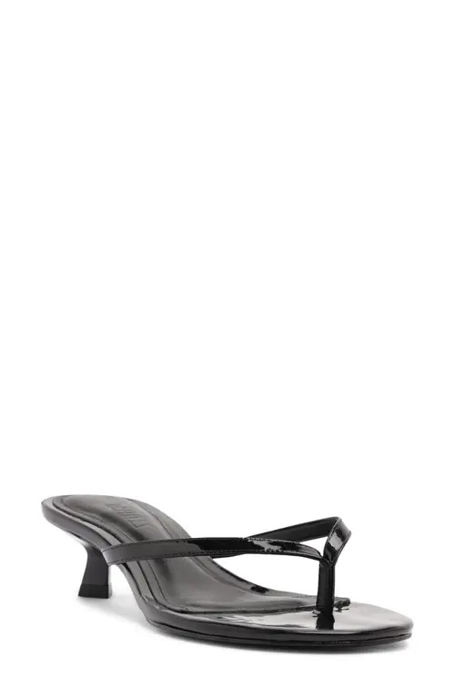 Schutz Carolyn Kitten Heel Sandal in Black Patent at Nordstrom, Size 7.5 | Nordstrom