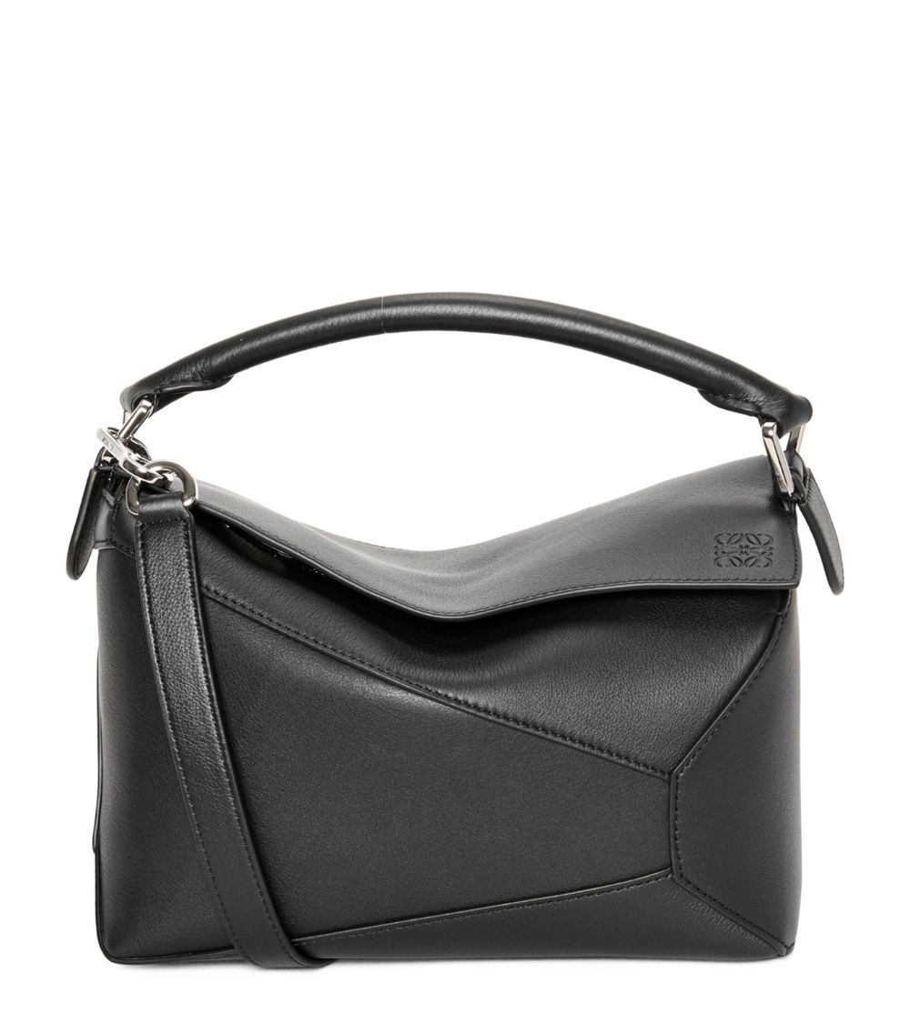 Small Leather Puzzle Edge Top-Handle Bag | Harrods