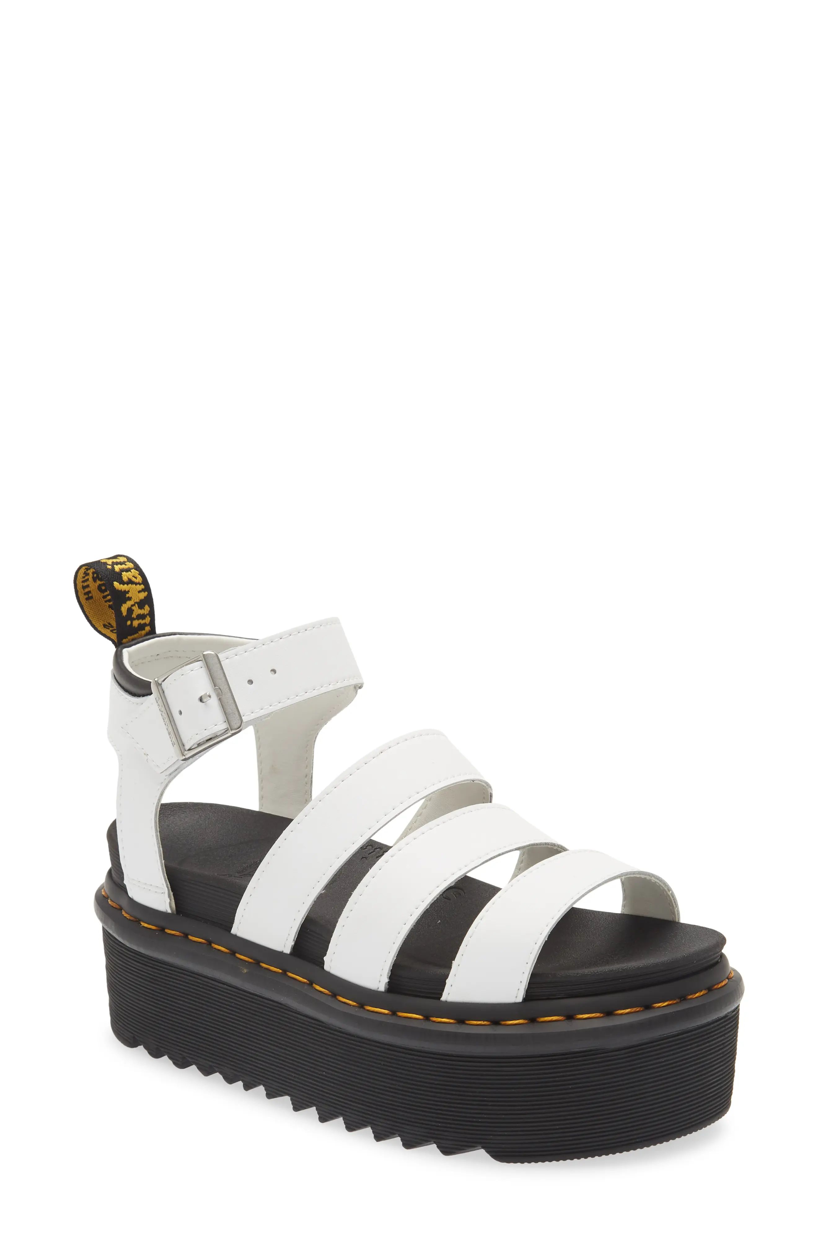 Dr. Martens Blaire Hydro Platform Sandal in White Hydro at Nordstrom, Size 6Us | Nordstrom