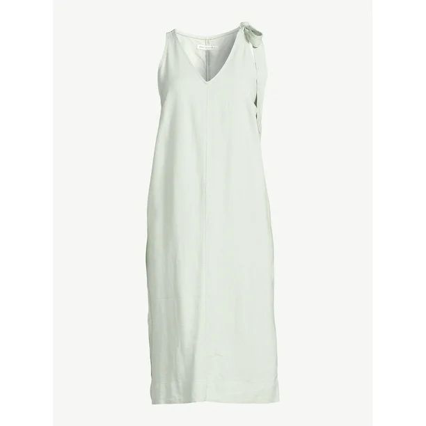 Free Assembly Women's V-Neck Dress with Tie Strap | Walmart (US)