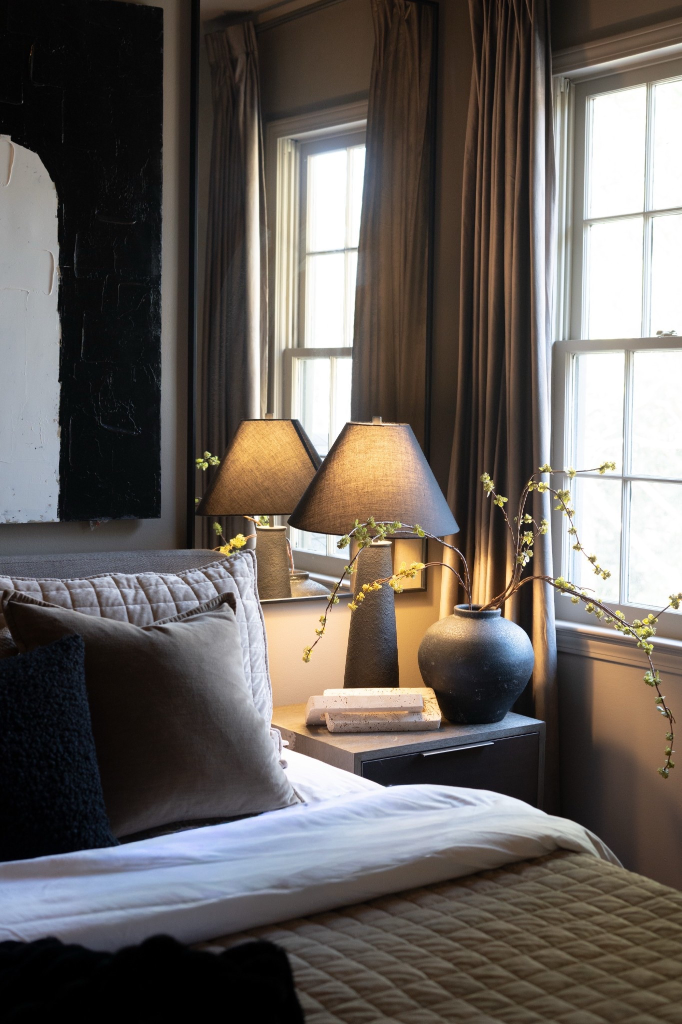 I’m seriously obsessing over Parker’s room! I switched out the art for the mirror & I love how it reflects light and plays off the boucle bench and rustic planter! I’ll link up the art light and the up light behind the planter! They really make this space magical! XxV 



#LTKHome #LTKmomlife #LTKOver40