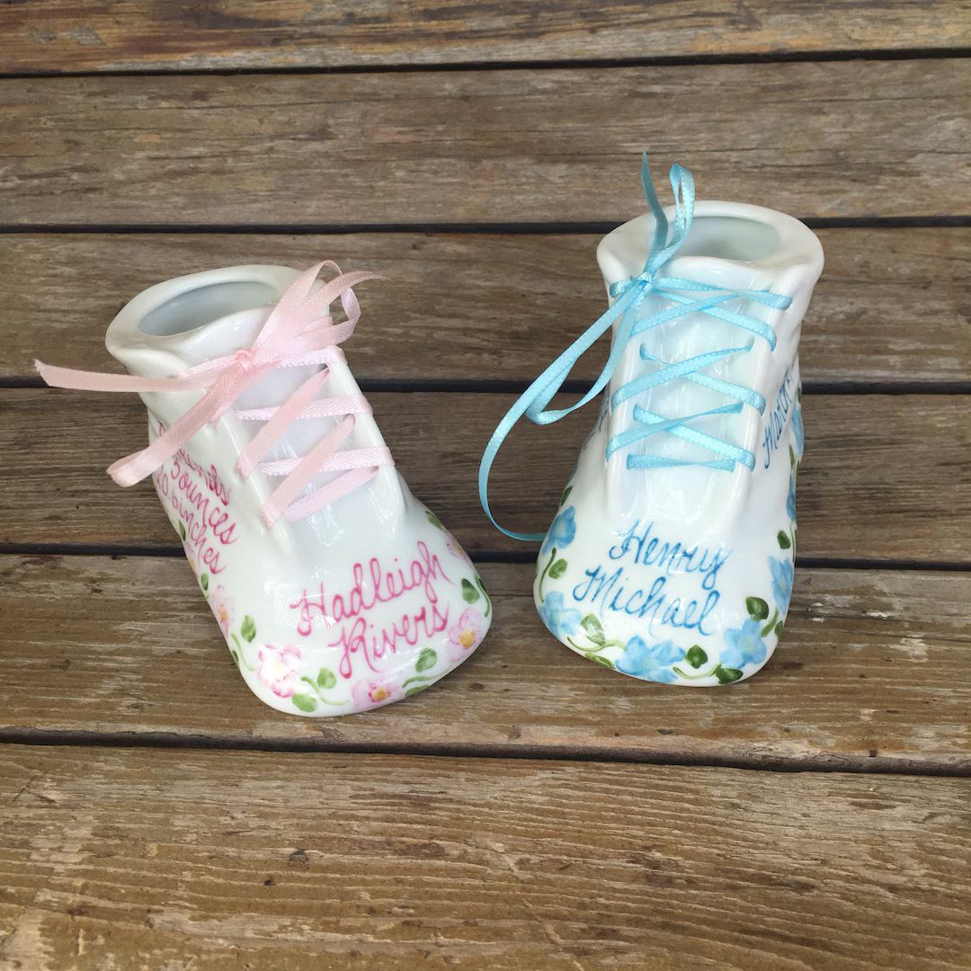 Porcelain Baby Shoe - Etsy | Etsy (US)