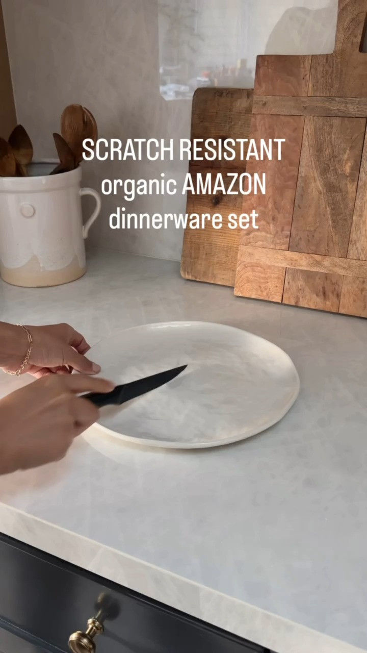 I am so in love with this new dinnerware! looks organic and handmade. scratch resistant dishwasher and microwave safe.  

 #LTKHome #LTKSaleAlert