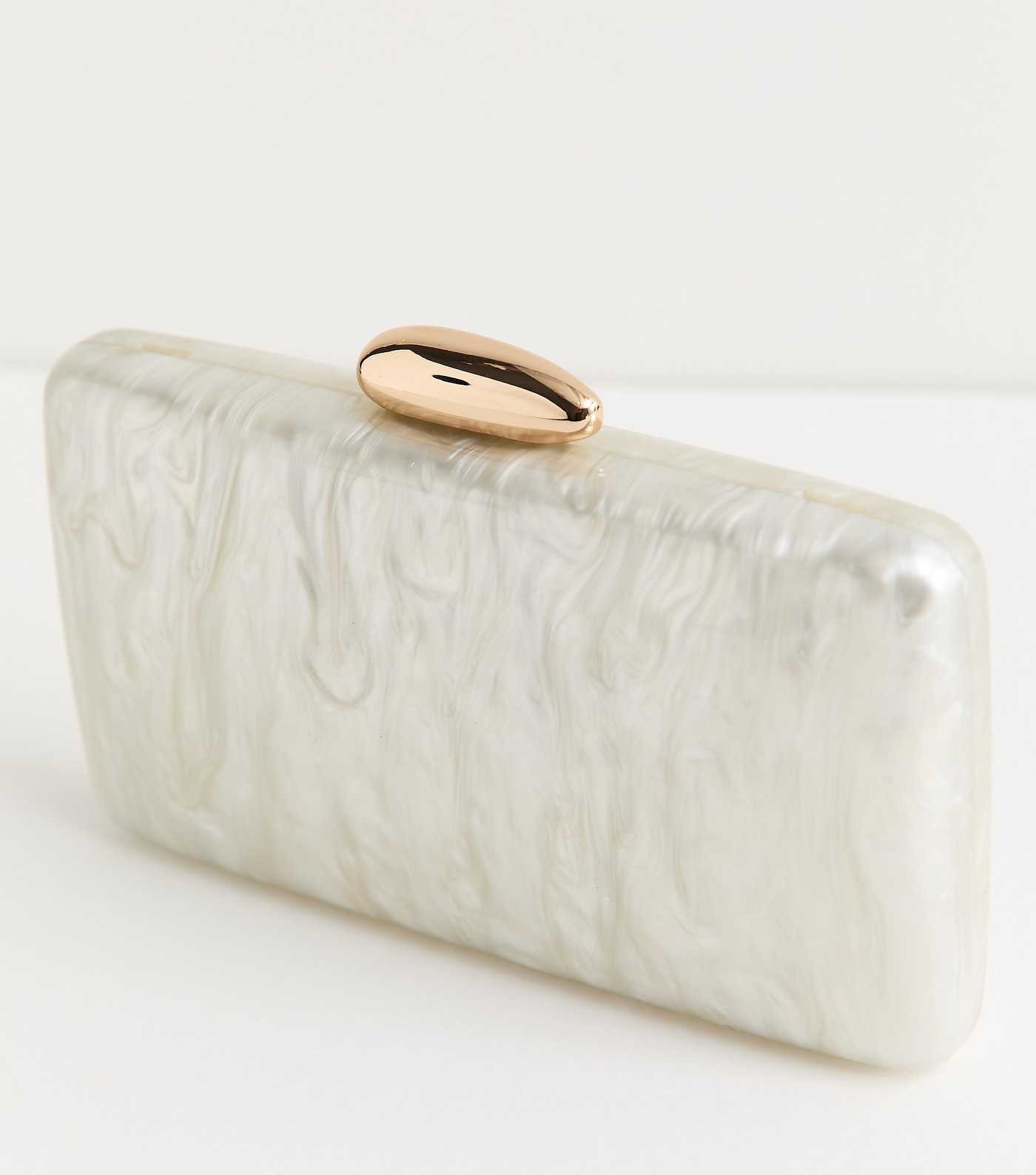 Cream Faux Pearl Box Clutch Bag | New Look | New Look (UK)
