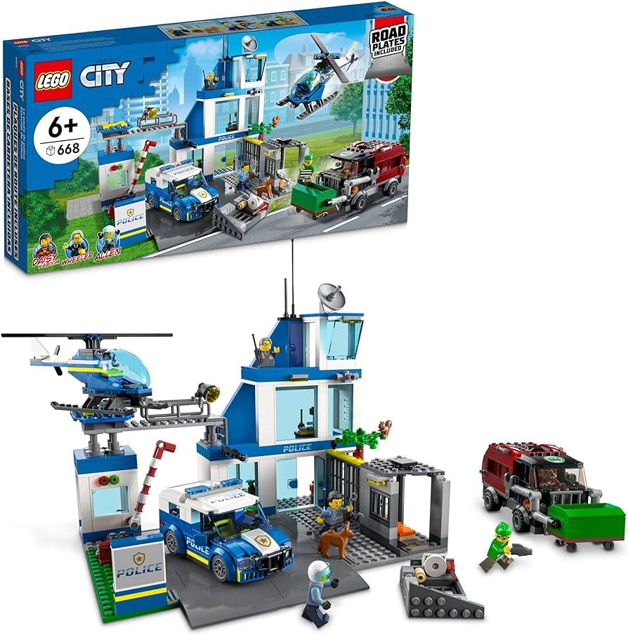 LEGO City Police Station with Van, Garbage Truck & Helicopter Toy 60316, Gifts for 6 Plus Year Ol... | Amazon (US)