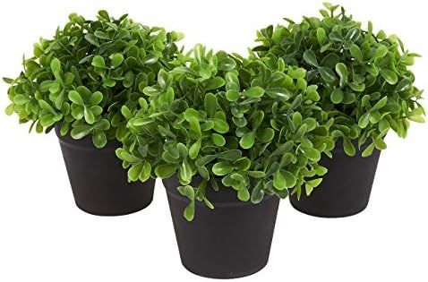 Juvale 3-Pack Mini Fake Plants Decoration, Potted Artificial Plants for Indoor Outdoor Home Déco... | Amazon (US)