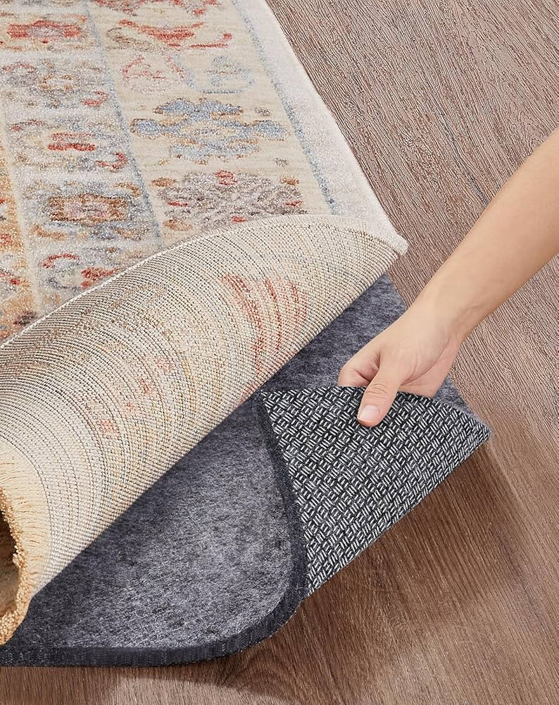 Veken Non Slip Cushioned Rug Pad Gripper 2 x 3 Ft, Felt and Silicone Backing, 1/4 inch Thick Carp... | Amazon (US)