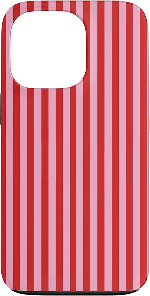 iPhone 13 Pro Cute Red and Pink Stripes Red Violet Purple Pink Pattern Case | Amazon (US)
