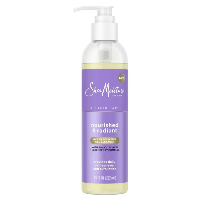 SheaMoisture Radiance BHA Exfoliating Gel Cleanser Renewal Nourished & Radiant All Skin, 7.5 oz | Walmart (US)