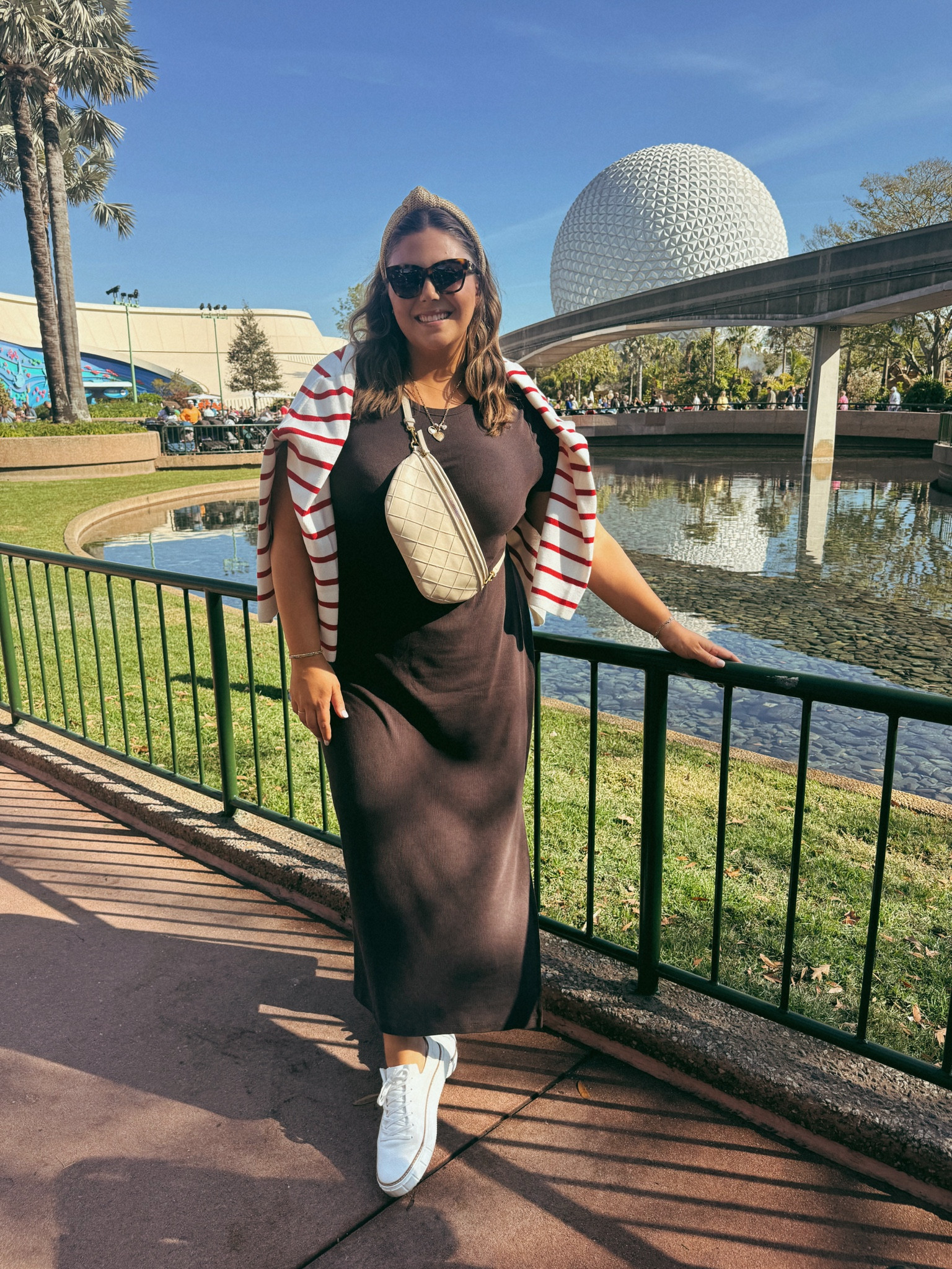 Disney outfit inspo - wearing size XXL in dress (old gap-sharing similar styles), XL in cardigan, 1X in shapewear (use CARALYN20 at Spanx). 

#LTKMidsize #LTKStyleTip #LTKTravel