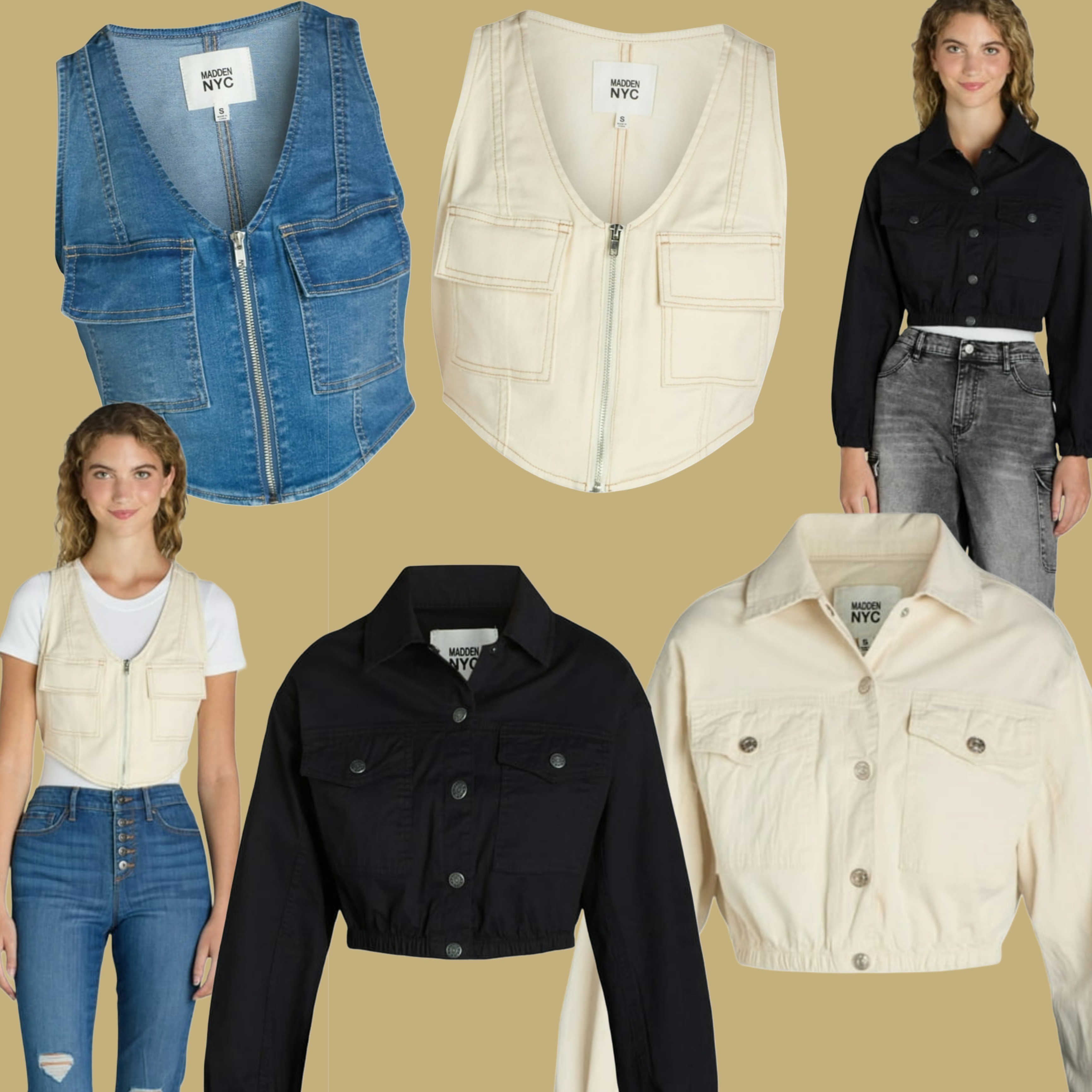 #walmartpartner #sponsored 🍁Need some new cute #fall pieces for your wardrobe? These Madden NYC denim vests & crop jackets on #Walmart are perfect for any outfit 👌

#LTKSeasonal #LTKFindsUnder50 #LTKU