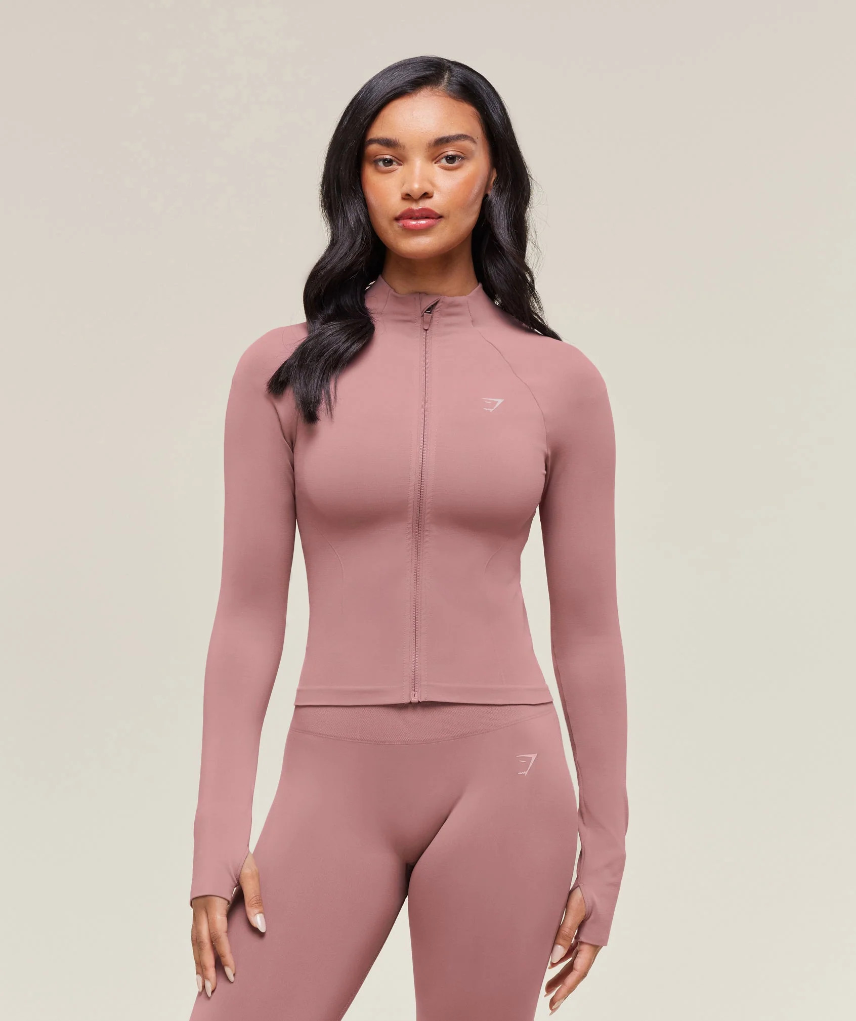 Gymshark Soft Sculpt Zip Up Jacket - Calm Pink | Gymshark US