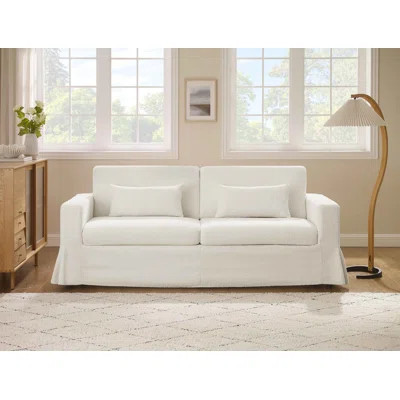 MINIMORE Modern Style 83.9"W Brenda 3Seater Sofa With Slipcover | Wayfair North America