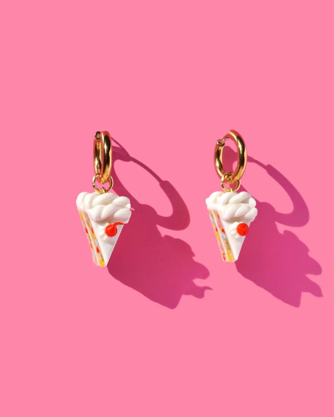 Funfetti Cake Charm Hoop Earrings | Handmade Hypoallergenic Polymer Clay | Unique Birthday Party ... | Etsy (US)