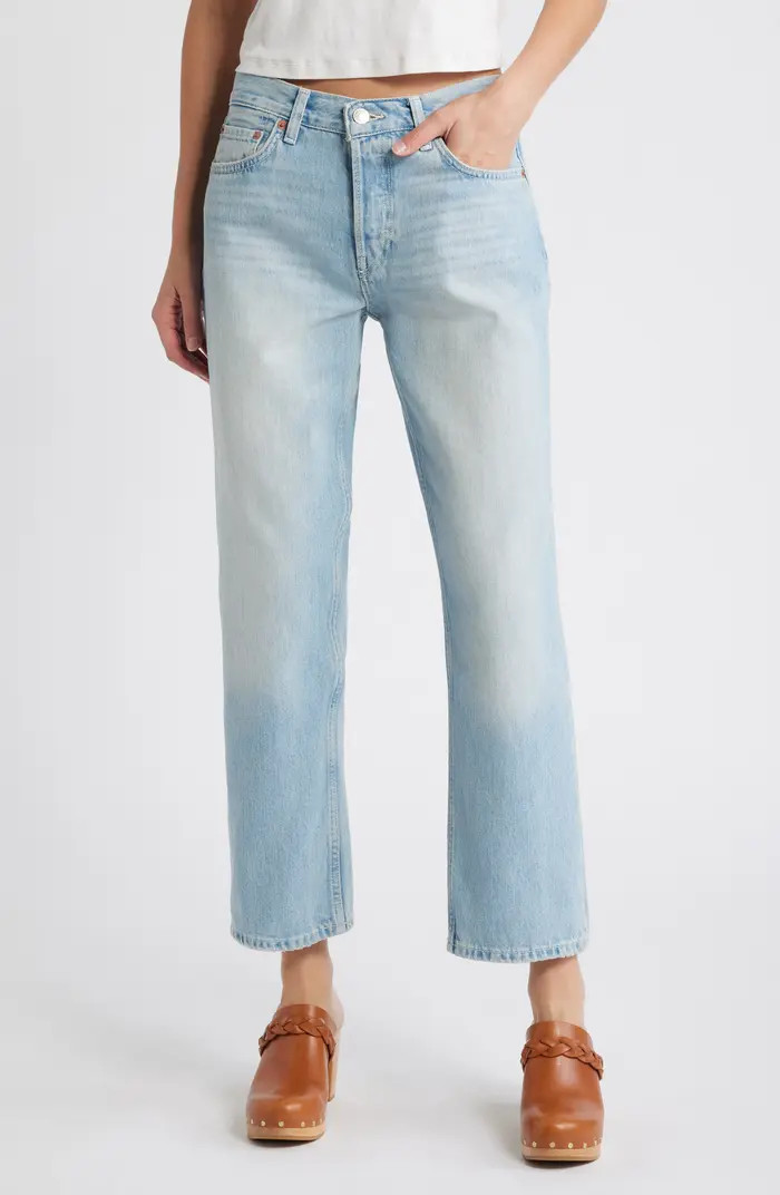 Re/Done Easy High Waist Ankle Straight Leg Jeans | Nordstrom | Nordstrom