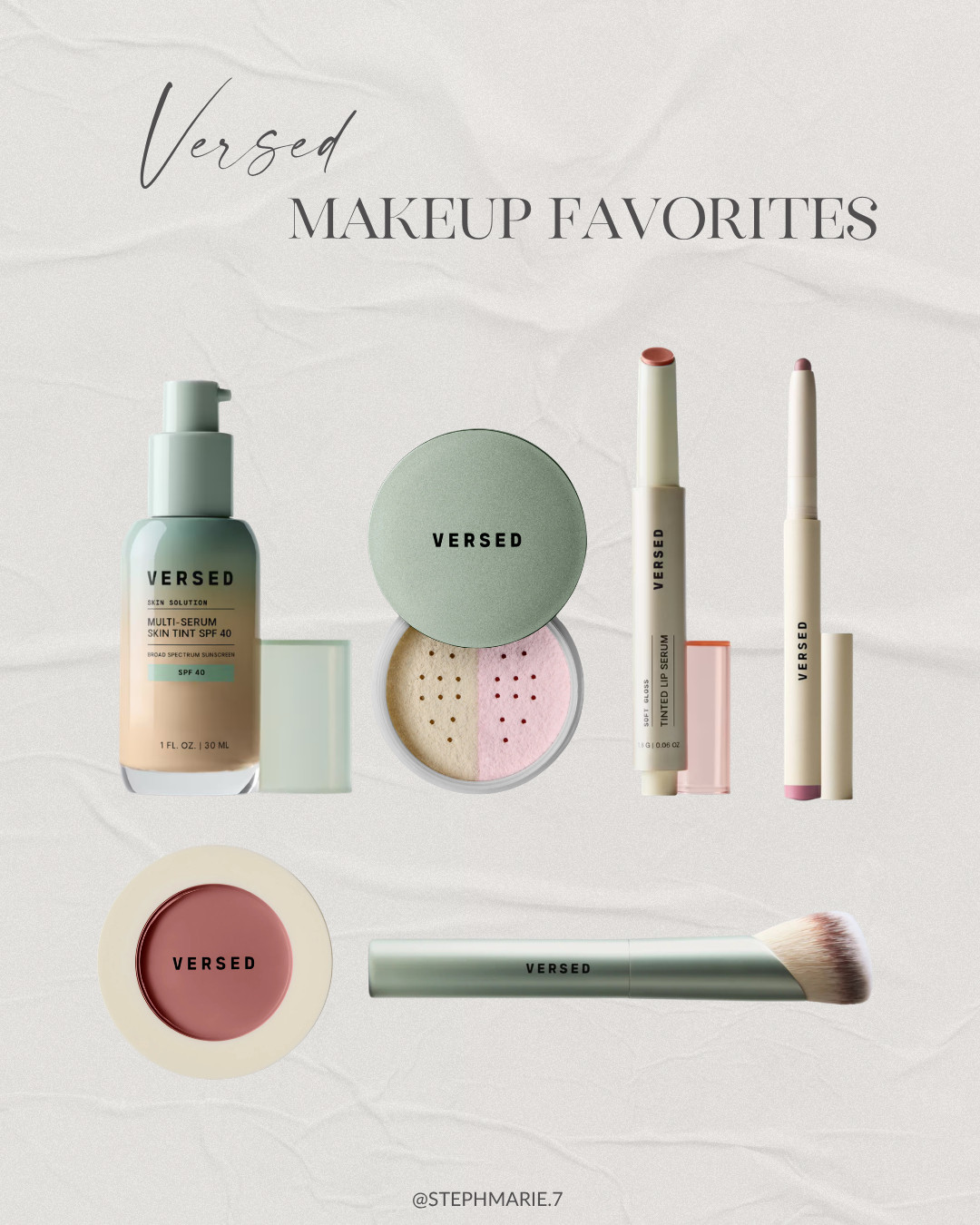 The five must-try make up products from Merit's more affordable brand, Versed! This skin tint is a great no makeup makeup option for hot summer days and I love these two lip products - so hydrating!  

 #LTKOver40 #LTKBeauty