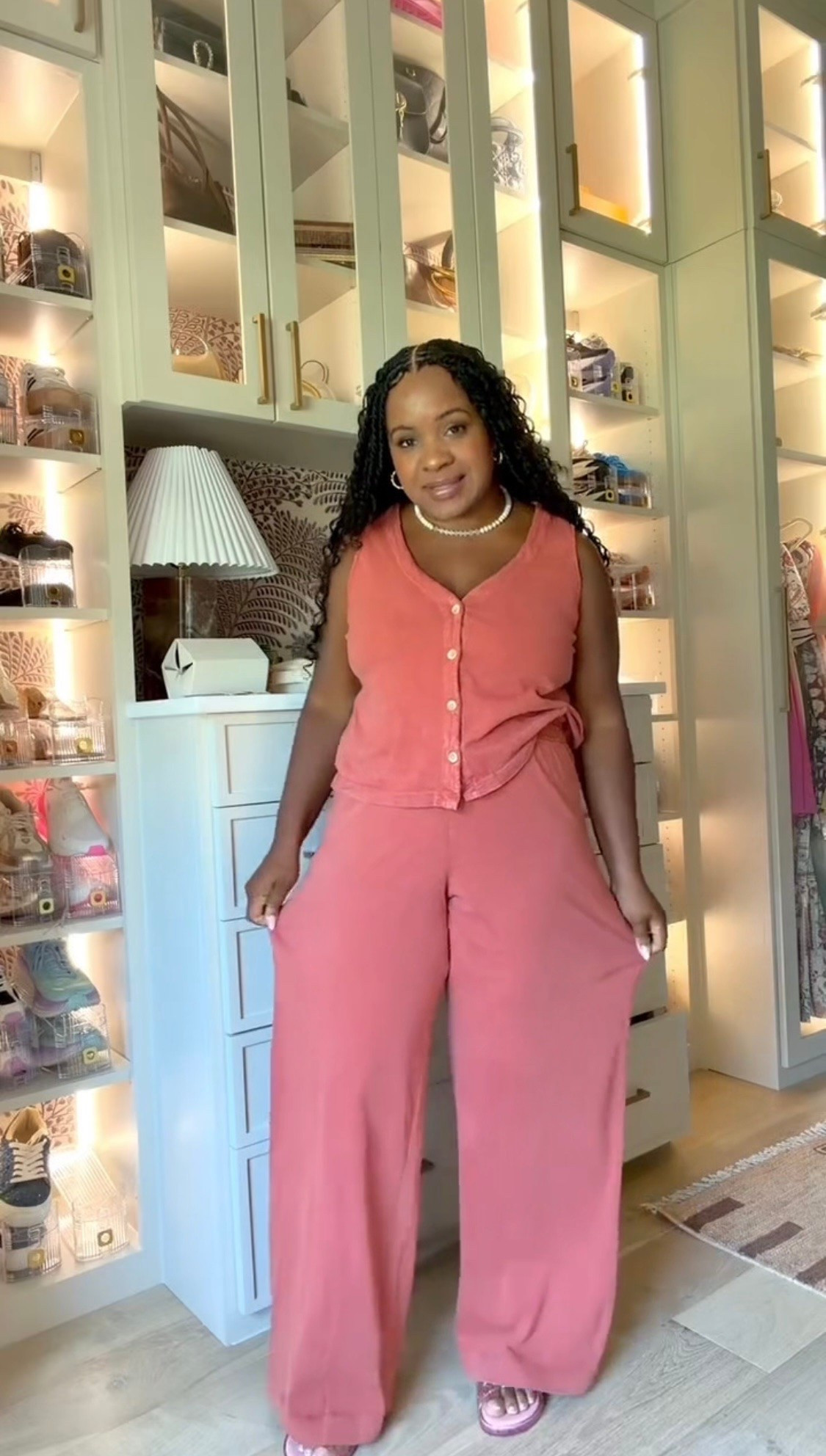 How cute is this set! The pants are so flattering & love the button tank!

#LTKootd #LTKMidsize #LTKSeasonal