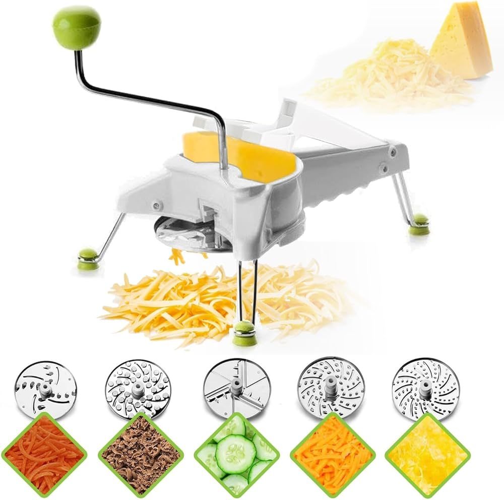 IBILI Mouli Rotary Cheese Grater 5 in 1 with Hand Crank, Mandoline Slicer for Kitchen, Vegetable ... | Amazon (US)