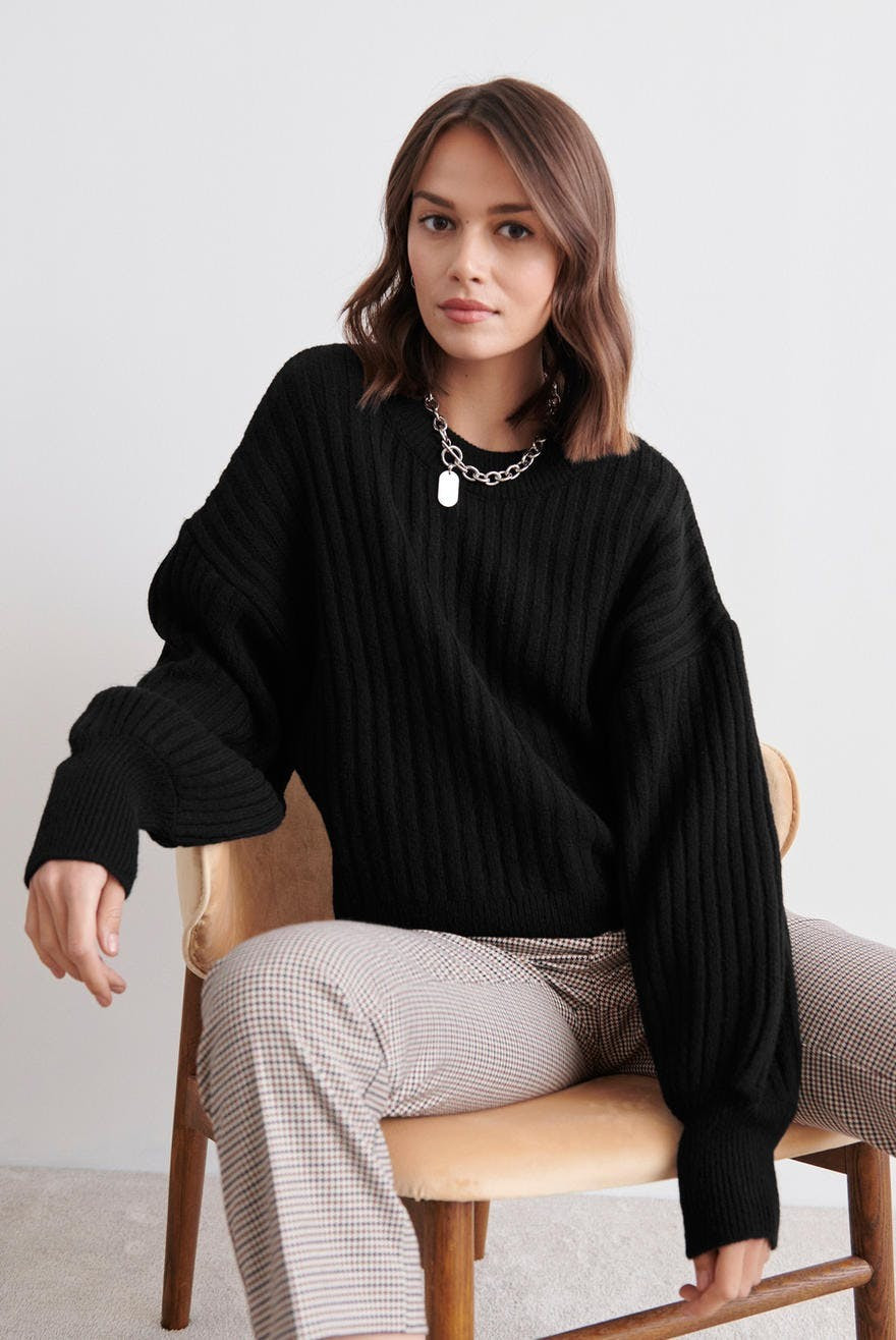 Nikki knitted sweater 249.00 DKK, Striktrøjer - Trendy strikede trøjer - Gina Tricot | Gina Tricot SE