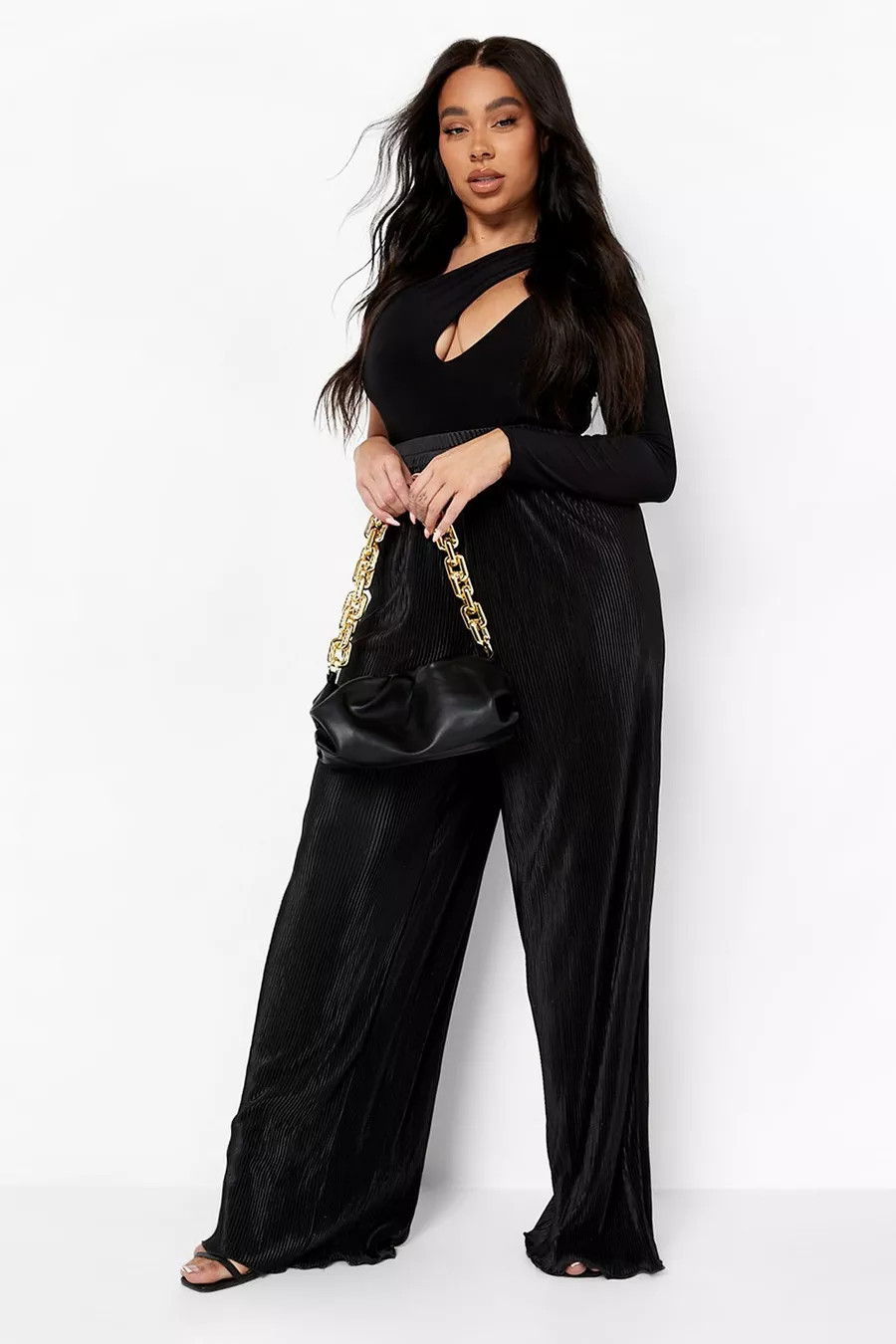 Plus Plisse Wide Leg Pants | Boohoo.com (US & CA)