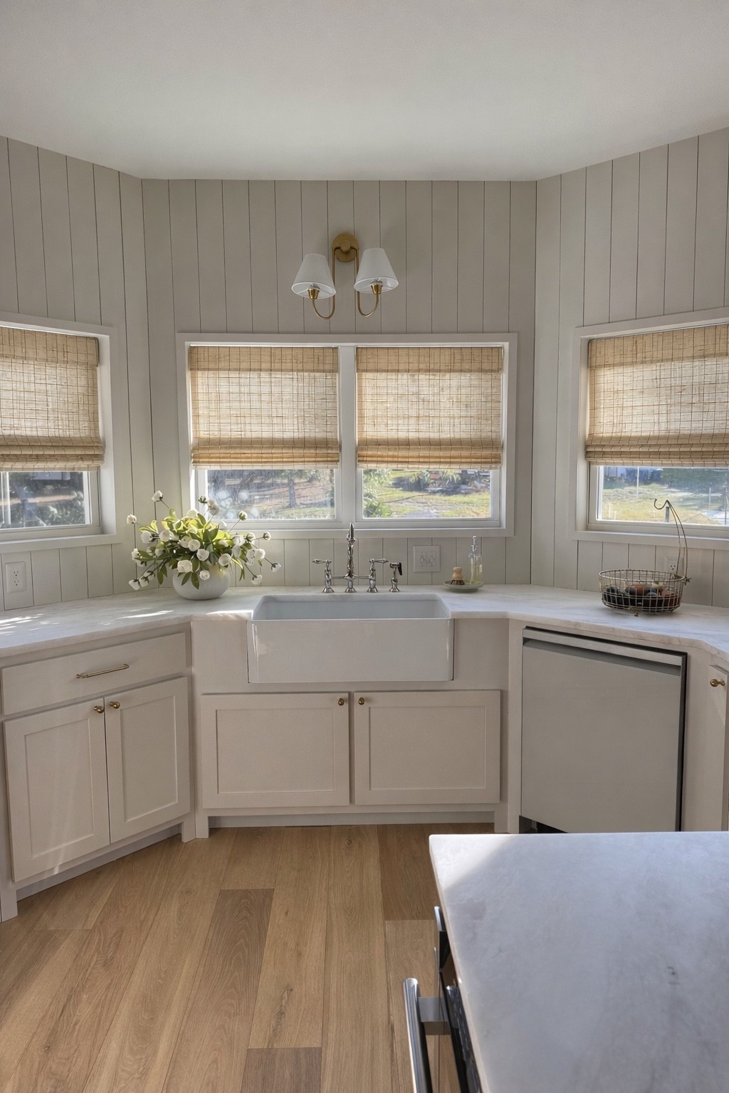 Kitchen sink. Kitchen faucet. Peonies. Sconce. Kitchen styling. Shiplap  

#LTKHome