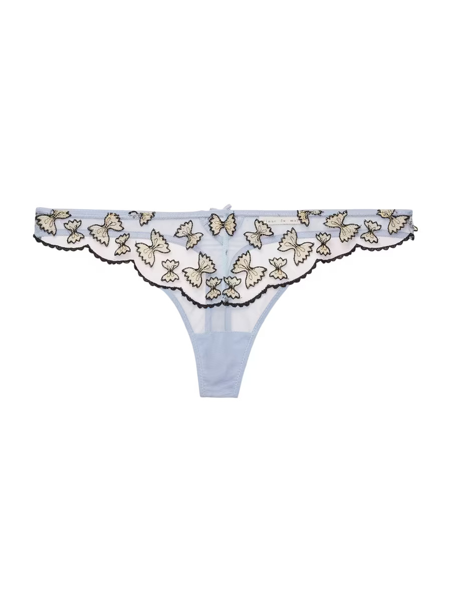 Farfalle Embroidered Thong | Saks Fifth Avenue