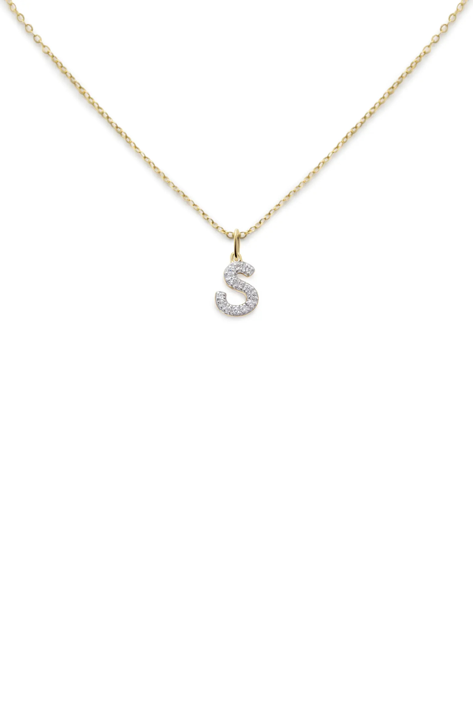 Lab Created Diamond Initial Pendant Necklace | Nordstrom
