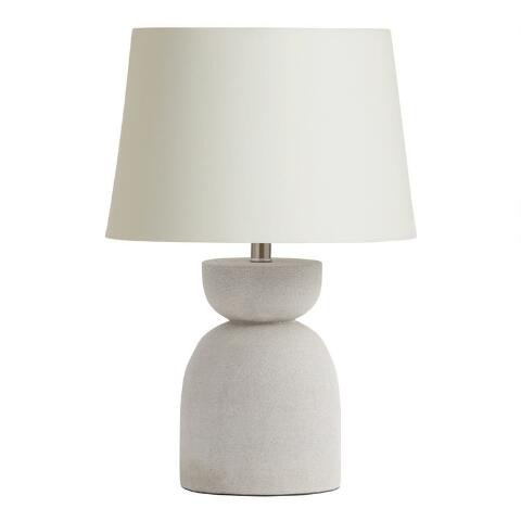 Textured Gray Ceramic Clara Table Lamp Base | World Market